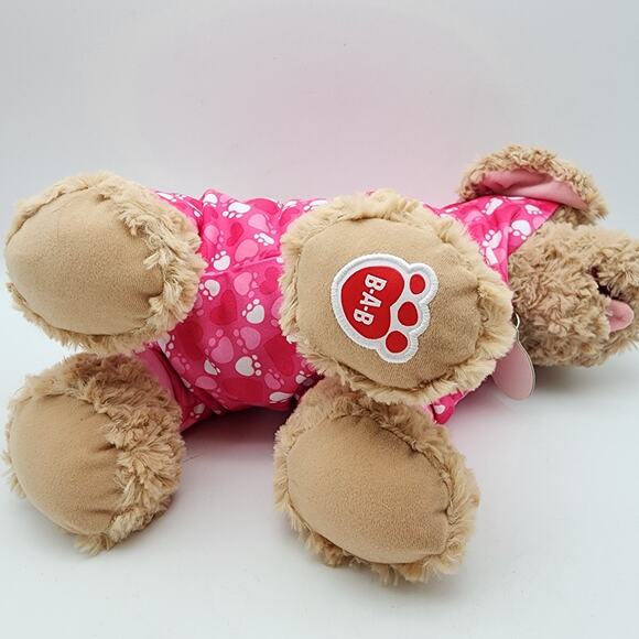 Build A Bear Labradoodle Plush 12" Tan Fur Tongue Out Hoodie Promise Pets BAB - Picture 4 of 6